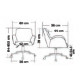 CHAISE FAUTEUIL SHINEO À ROULETTES TERRACOTTA ASSISE L 60 XP 56 CM HAUTEUR DE 84 A 91,5 CM VER.CLASS 3 ROULETTE SOL DUR NORMES B