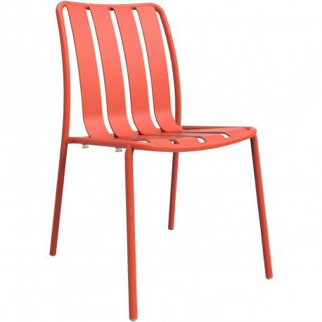 CHAISE VERANO PAPRIKA L43,6 X P58,4 X H 84,2 ASSISE H 46CM Mobilier extérieur entièrement 100% aluminium, durable et élégant, lé