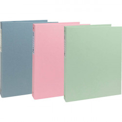 CLASSEUR 4 ANNEAUX EN CARTON RECYCLÉ AUTENTIK, FORMAT A4, DOS 4 CM, COLORIS ASSORTIS