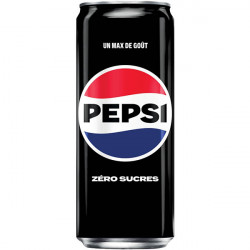 LOT DE 24 CANETTES DE 33 CENTILITRES PEPSI ZERO