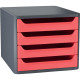 MODULE DE CLASSEMENT 4TIROIRS  FIRST ROUGE COQUELICOT