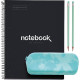 NOTEBOOK MIQUELRIUS FORMAT A4, 80 FEUILLES 90G, QUADRILLÉ 5X5, COUVERTURE CARTON RIGIDE NOIR