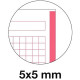 NOTEBOOK MIQUELRIUS FORMAT A4, 80 FEUILLES 90G, QUADRILLÉ 5X5, COUVERTURE CARTON RIGIDE ROUGE