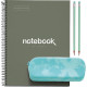 NOTEBOOK MIQUELRIUS FORMAT A4, 80 FEUILLES 90G, QUADRILLÉ 5X5, COUVERTURE CARTON RIGIDE VERT