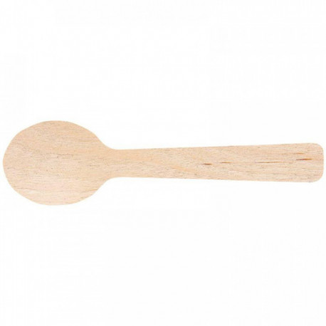 PAQUET DE 100 CUILLÈRES EN BOIS 10CM