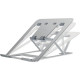 SUPPORT ORDINATEUR  PC PORTABLE NOMADE ARGENT 6 REGLAGES ALUMINIUM 93% RECYCLE AGEC  L23,9 x P16 x H22,5 CM