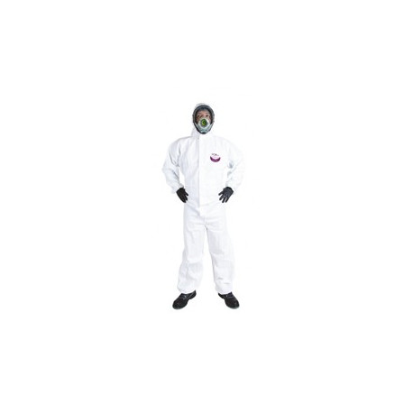 COMBINAISON DE PROTECTION A CAPUCHE CARTON DE 50 WEEPRO TYPE 5/6 BLANC TAILLE M