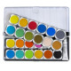 BOÎTE DE 24 PASTILLES DE PEINTURE ASSORTIE AVEC RANGEMENT POUR PINCEAU