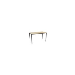 TABLE MODULAIRE RECTANGULAIRE 120X60 PLATEAU CHÊNE CLAIR/PIÉTEMENT ANTHRACITE