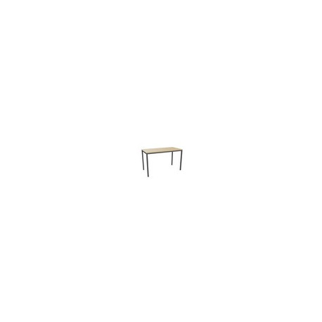 TABLE MODULAIRE RECTANGULAIRE 120X60 PLATEAU CHÊNE CLAIR/PIÉTEMENT ANTHRACITE
