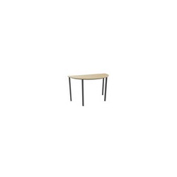 TABLE DEMI-LUNE L120XP60CM PLATEAU CHÊNE CLAIR/PIÉTEMENT ANTHRACITE