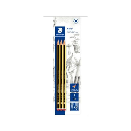 BLISTER DE 3 CRAYONS GRAPHITE NORIS 2HB