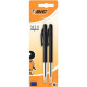 BLISTER DE 2 STYLO NOIR BILLE BIC M10 PTE MOYENNE
