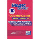 FEUILLE COUVRE-LIVRES LOTX10 OXFORD MAGIC COVER A4 PP 75 LISSE INCOLORE
