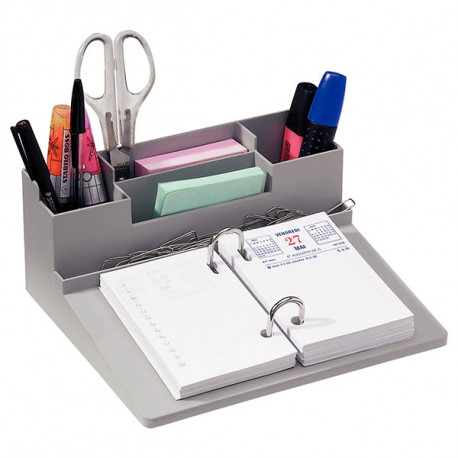SOCLE EPHEMERIDE PLASTIQUE MULTIFONCTION GRIS