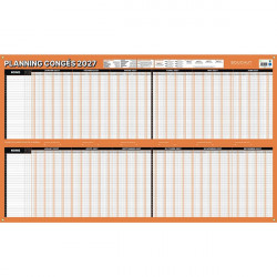 PLANNING SOUPLE DES CONGÉS & ABSENCES 60X99CM JANVIER À DÉCEMBRE
