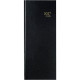 AGENDA BANQUIER LONG 1 VOLUME NOIR 14.3x32.5cm 1 jour sur 2 pages