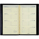 AGENDA SEMAINIER INTERPLAN 8,9X16CM NOIR 12 mois de Janvier à Décembre. La semaine sur 2 pages