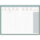 AGENDA SEMAINIER COLOR 10X15CM PASTEL VERT 13 mois de Décembre à Décembre. La semaine sur 2 pages