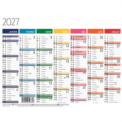 CALENDRIER MURAL 208X270MM ARC EN CIEL