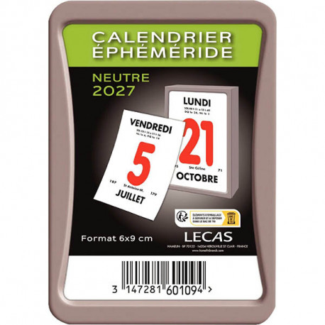 BLOC ÉPHÉMÉRIDE JOURNALIER 6X9CM