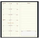 AGENDA SEMAINIER DE POCHE ESPACE 17 NOIR 9X17,5CM 12 mois janvier à décembre la semaine sur 1 page