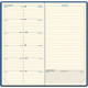 AGENDA SEMAINIER AMÉLIE 9X17,5CM VERT 12 mois de janvier à décembre. La semaine sur 1 page