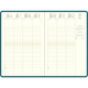 AGENDA SEMAINIER VOLGA 16X24CM BLEU CANARD 12 mois de Janvier à Décembre. La semaine sur 2 pages