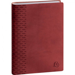 AGENDA JOURNALIER FORUM WINNER 12X17CM ROUGE 12 mois Août à Juillet. 1 jour par page