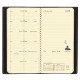 AGENDA SEMAINIER ITALNOTE SPIRALE NOIR 8.8x17cm 12 mois mi décembre à décembre. La semaine sur 2 pages