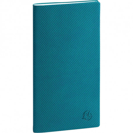 AGENDA SEMAINIER CANVAS 9X17CM BLEU CANARD 12 mois de septembre à août. La semaine sur 1 page