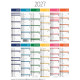 CALENDRIER MURAL 405X550MM VERTICAL ARC EN CIEL