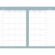 AGENDA SEMAINIER ANDREA 10X15CM BRUN SEMAINE SUR 2 PAGES