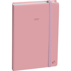 AGENDA SEMAINIER COLOR 10X15CM PASTEL ROSE 13 mois de Décembre à Décembre. La semaine sur 2 pages