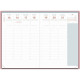 AGENDA SEMAINIER COLOR 10X15CM PASTEL ROSE 13 mois de Décembre à Décembre. La semaine sur 2 pages