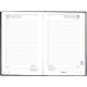 AGENDA CARRE 1 JOUR TRAVERS NOIR 13x20,8cm 12 mois Janvier à Décembre