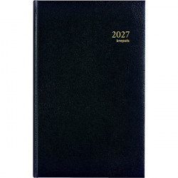 AGENDA BANQUIER LARGE 1 VOLUME NOIR 17x27cm 1 jour par 2 pages