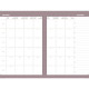 AGENDA SEMAINIER ANDREA 16X24CM BORDEAUX