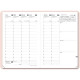 AGENDA SEMAINIER BLOOM 16X24CM ROSE FLEUR