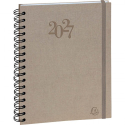 AGENDA JOURNALIER SPIRALE (coloris aléatoire) 18x22,5cm 12 mois Janvier à Décembre. 1 jour par page EXACOMPTA 22612E