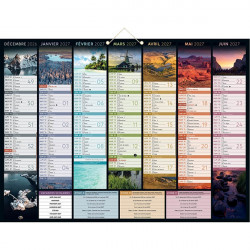 CALENDRIER BANCOLOR 7 MOIS SUR CHAQUE FACE 40,5X55CM