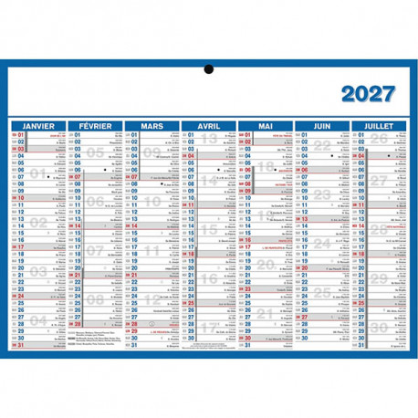CALENDRIER 7 MOIS SUR CHAQUE FACE 19X26,5CM SOUPLE