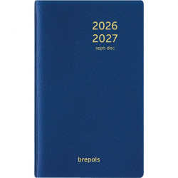 AGENDA DE POCHE INTERPLAN  9X16CM ASSORTI 16 mois Septembre à Décembre 1 semaine sur 2 pages