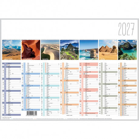 CALENDRIER MURAL 550X405MM LA TERRE