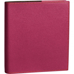 AGENDA SEMAINIER EXÉCUTIF CLUB 16X16CM FRAMBOISE 13 mois de Décembre à Décembre. La semaine sur 2 pages
