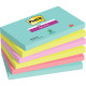 BLOCS POST-IT SUPER STICKY MIAMI 76x127MM LOT 6 BLOCS DE 90F. BP947