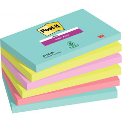 BLOCS POST-IT SUPER STICKY MIAMI 76x127MM LOT 6 BLOCS DE 90F. BP947