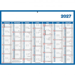 CALENDRIER 7 MOIS SUR CHAQUE FACE 40X55CM SOUPLE
