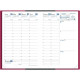 AGENDA SEMAINIER AFFAIRES CLUB 10X15CM FRAMBOISE 13 mois Décembre à Décembre
