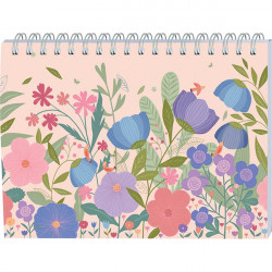 HEBDO PLANNER MALIN MINI LABO 15X21 FLEURS 1 semaine par page